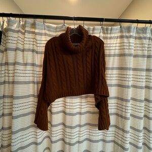 Bat wing cropped sweater